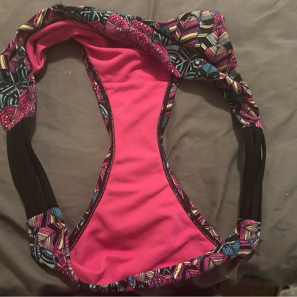 Xhilaration Pink and Black Geometric Bikini Bottom sz medium - Picture 3 of 4